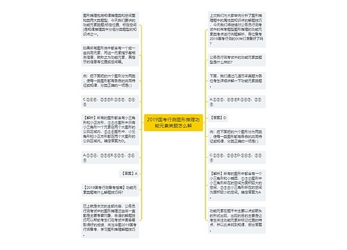 2019国考行测图形推理功能元素类题怎么解