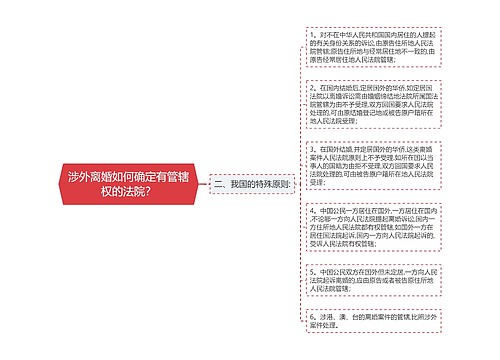 涉外离婚如何确定有管辖权的法院？