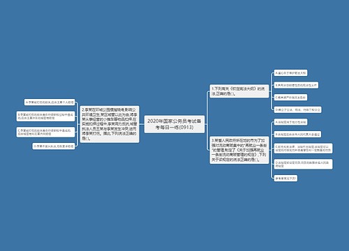 2020年国家公务员考试备考每日一练(0913)