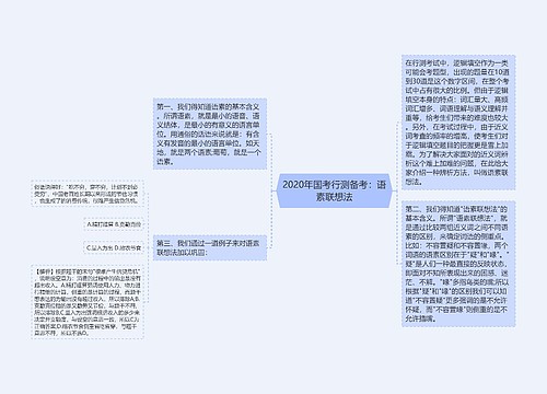 2020年国考行测备考：语素联想法