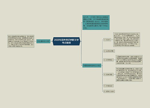 2020年国考常识判断文学考点集锦