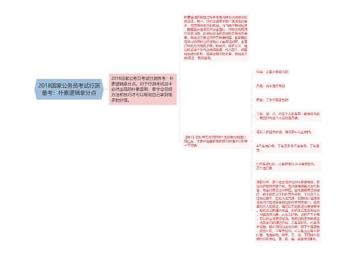 2018国家公务员考试行测备考：朴素逻辑拿分点