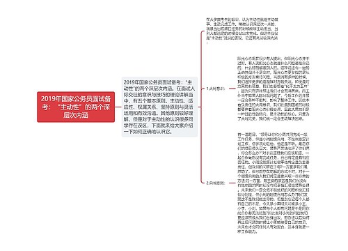 2019年国家公务员面试备考：“主动性”的两个深层次内涵