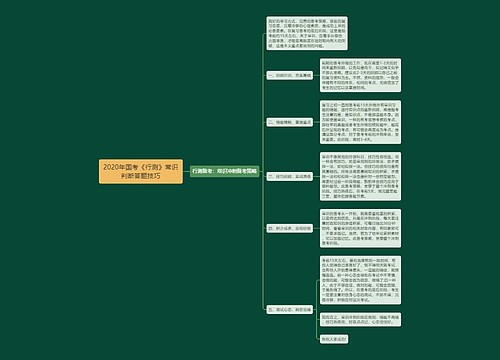 2020年国考《行测》常识判断答题技巧