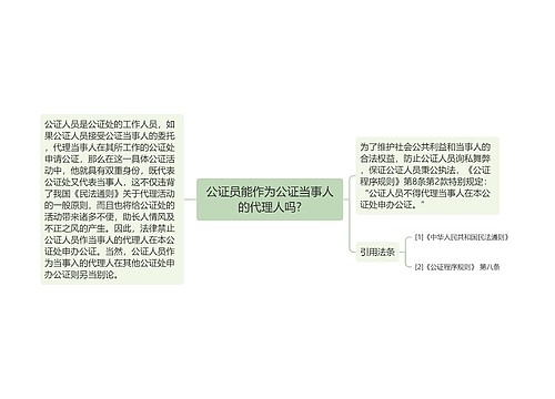 公证员能作为公证当事人的代理人吗?