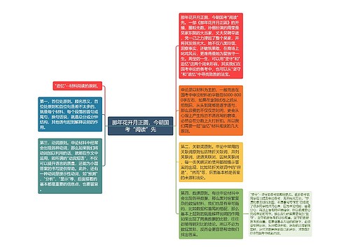 那年花开月正圆，今朝国考“阅读”先