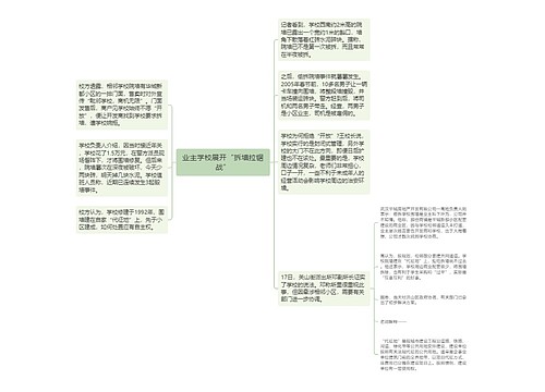 业主学校展开“拆墙拉锯战”