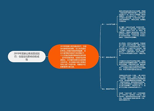 2019年国家公务员面试技巧：仪容谈吐影响你的成败