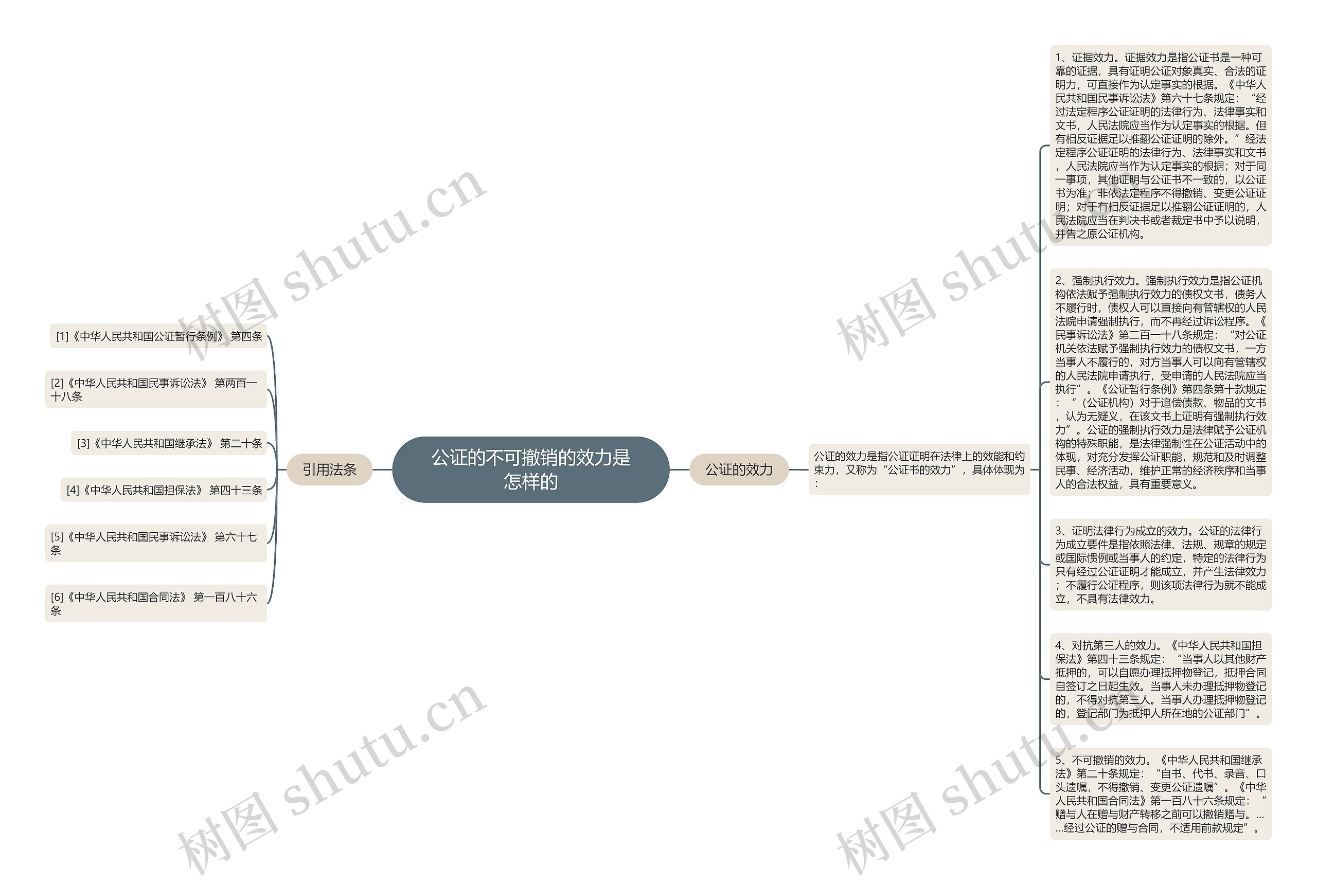 公证的不可撤销的效力是怎样的思维导图