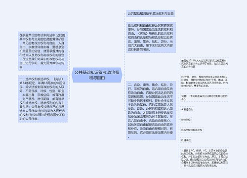 公共基础知识备考:政治权利与自由