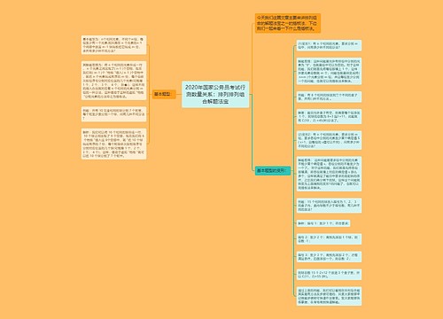 2020年国家公务员考试行测数量关系：排列排列组合解题法宝