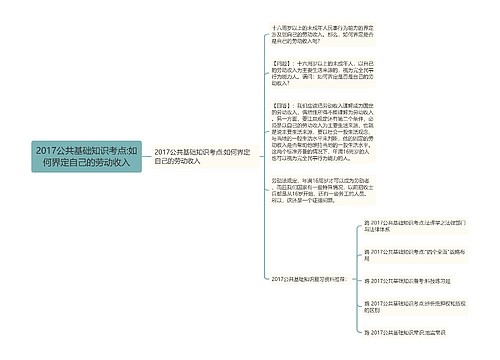 2017公共基础知识考点:如何界定自己的劳动收入