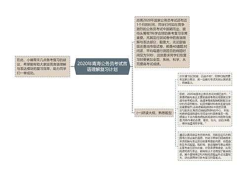 2020年青海公务员考试言语理解复习计划