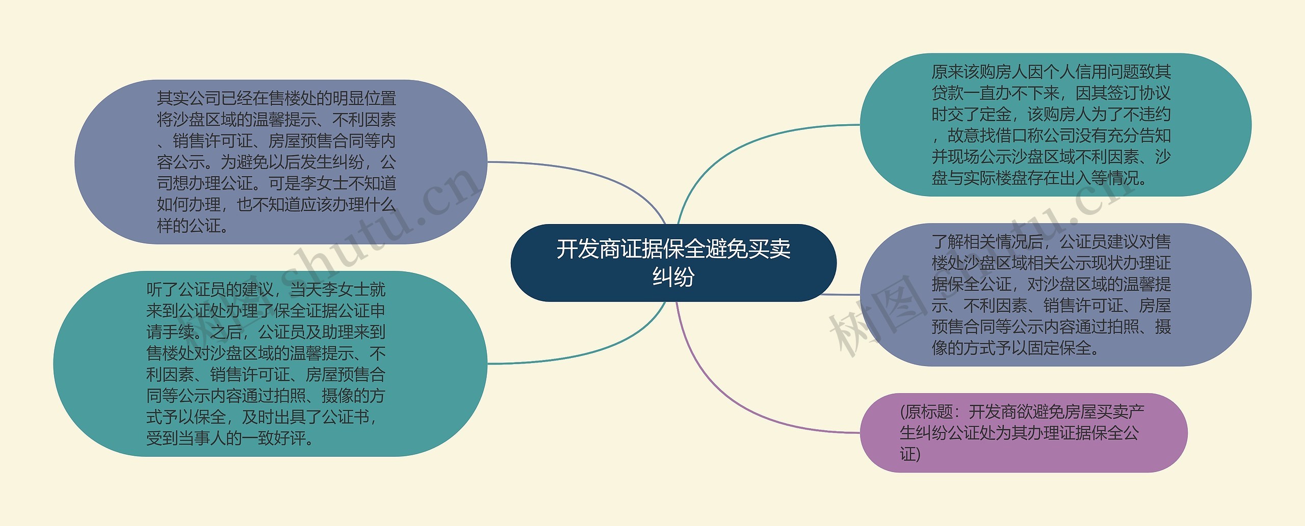 开发商证据保全避免买卖纠纷思维导图