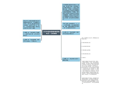 2020年国考逻辑判断高频考点— 分析推理