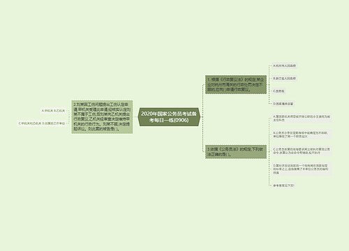 2020年国家公务员考试备考每日一练(0906)