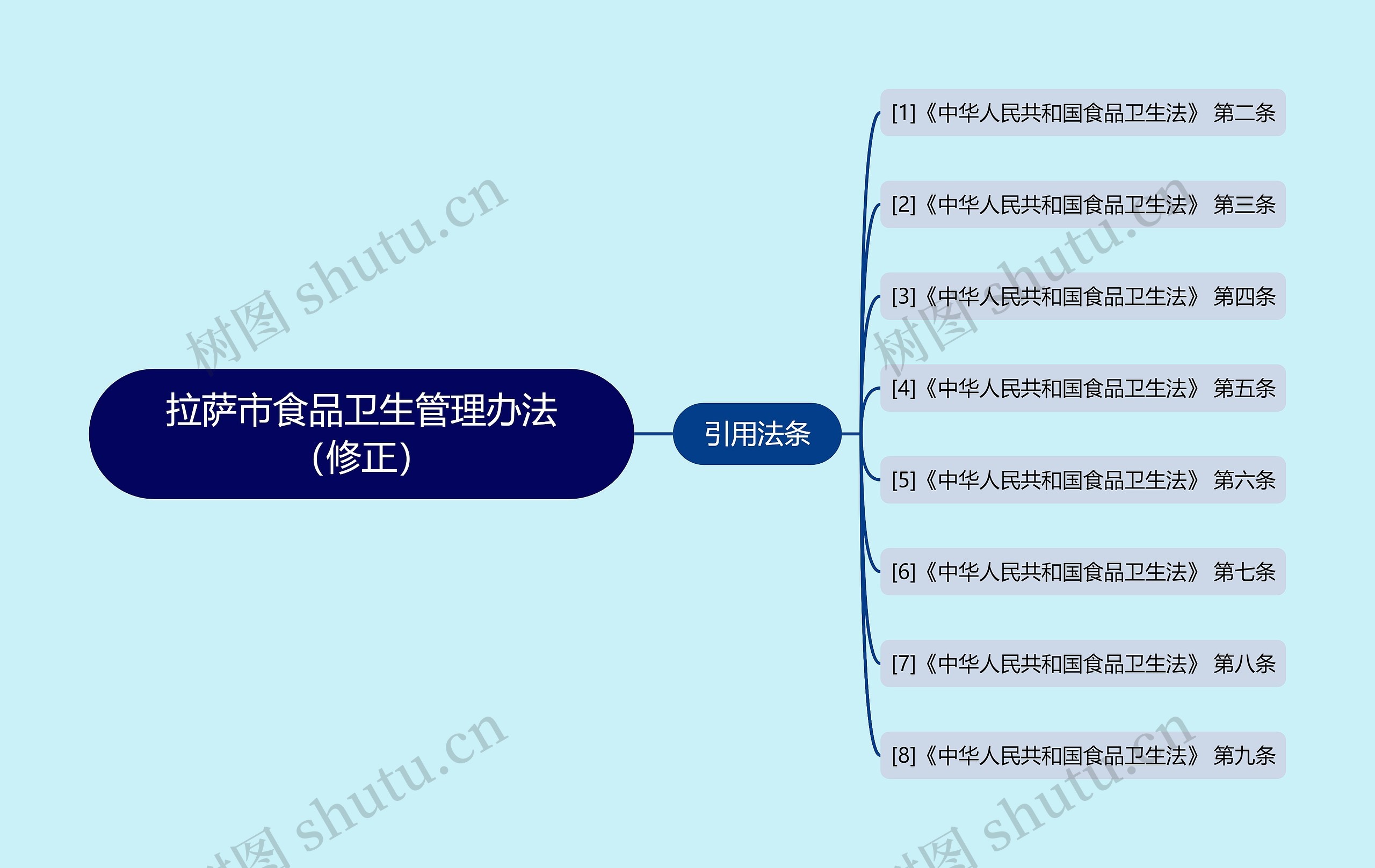 拉萨市食品卫生管理办法（修正）思维导图