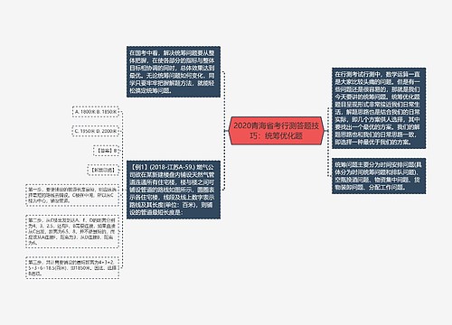 2020青海省考行测答题技巧：统筹优化题