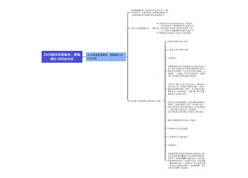 2020国考言语备考：逻辑填空 找对应关系