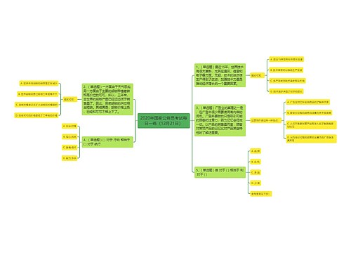 2020年国家公务员考试每日一练（12月21日）