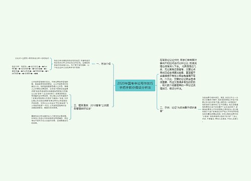 2020年国考申论写作技巧手把手教你假设分析法