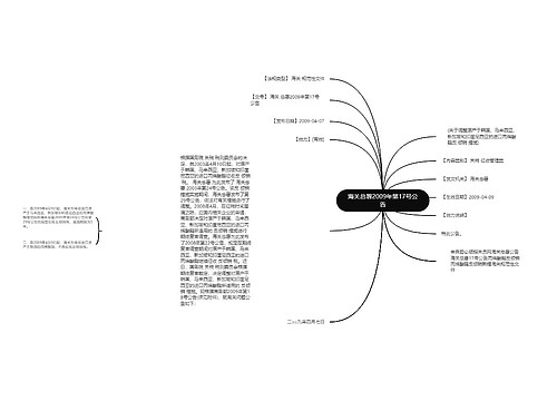 海关总署2009年第17号公告