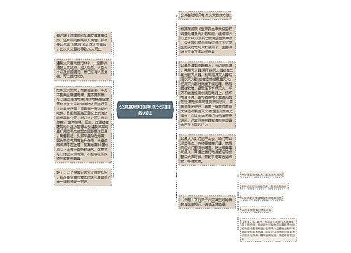 公共基础知识考点:火灾自救方法