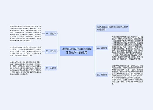 公共基础知识指南:感知规律在教学中的应用