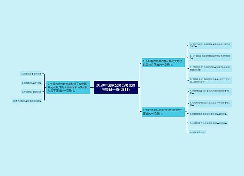 2020年国家公务员考试备考每日一练(0811)