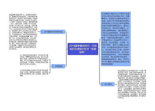 2018国考面试技巧：计划组织协调能力如何“新颖独特”