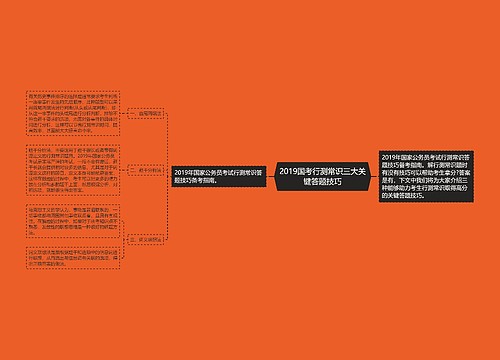 2019国考行测常识三大关键答题技巧