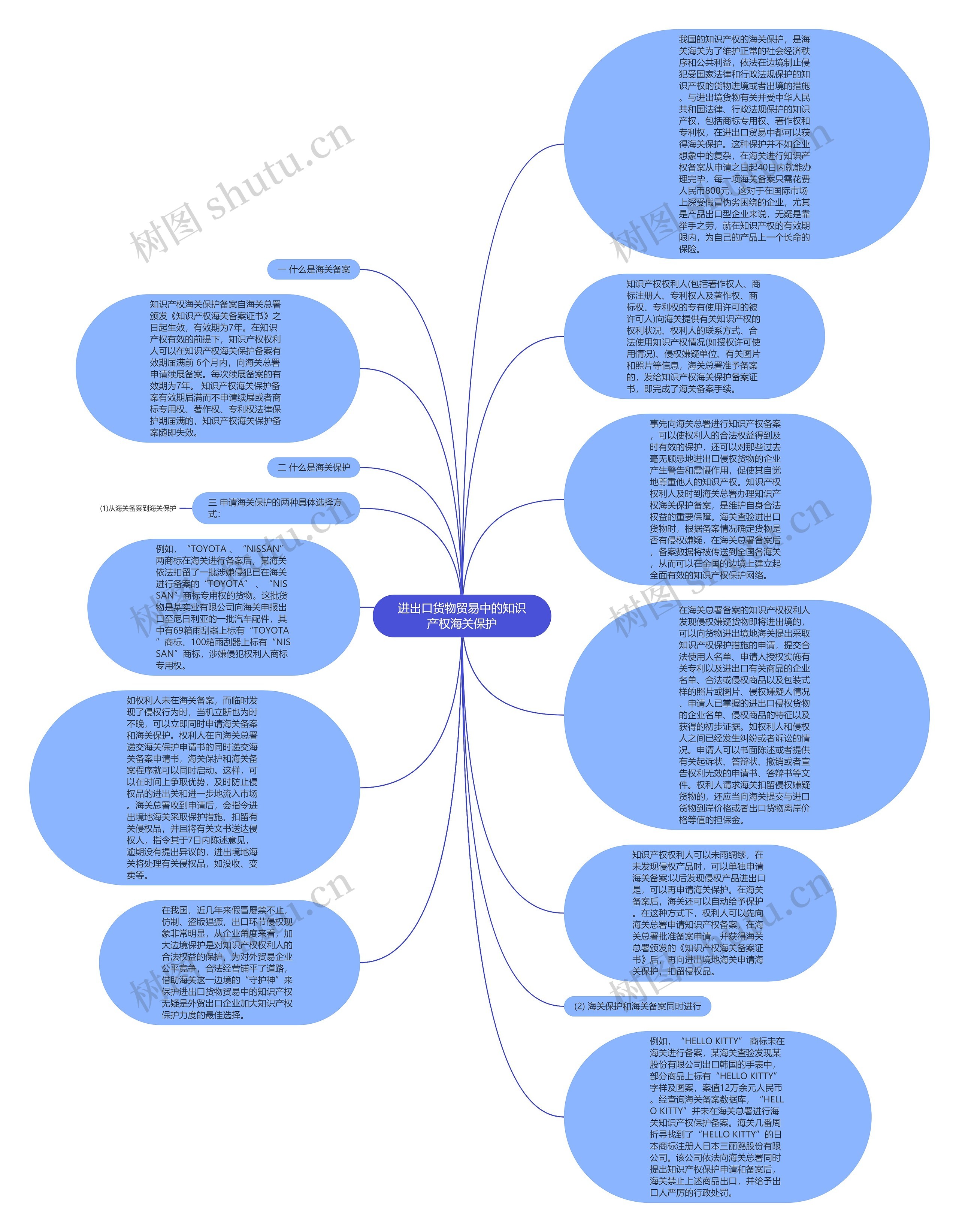 进出口货物贸易中的知识产权海关保护思维导图