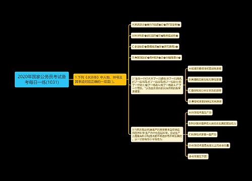 2020年国家公务员考试备考每日一练(1031)