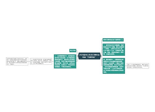 2020国考公务员行测考试考前“巧蒙答案”