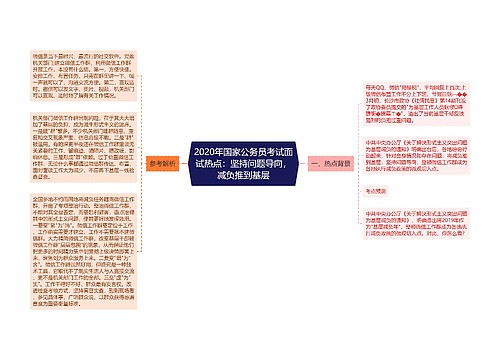 2020年国家公务员考试面试热点：坚持问题导向，减负推到基层