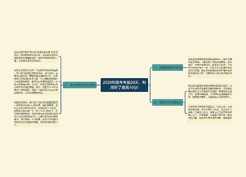 2020年国考考前20天，利用好了提高10分!