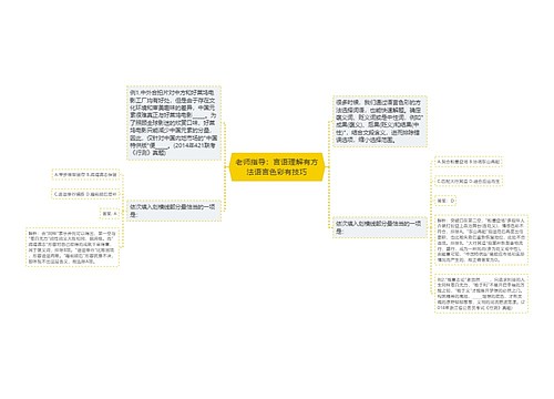 老师指导：言语理解有方法语言色彩有技巧