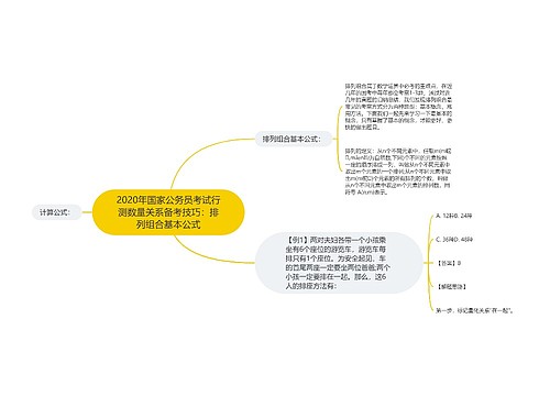 2020年国家公务员考试行测数量关系备考技巧：排列组合基本公式