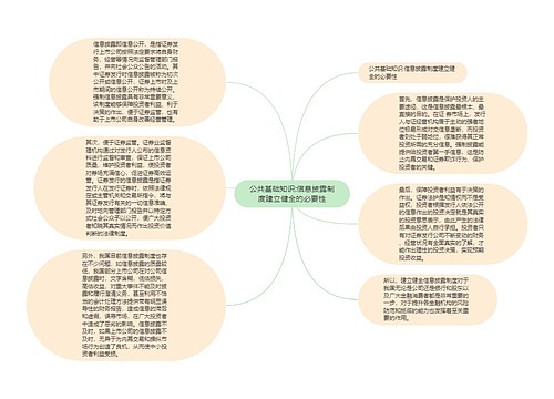 公共基础知识:信息披露制度建立健全的必要性