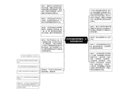 2020年国考常识备考：公务员法相关考点