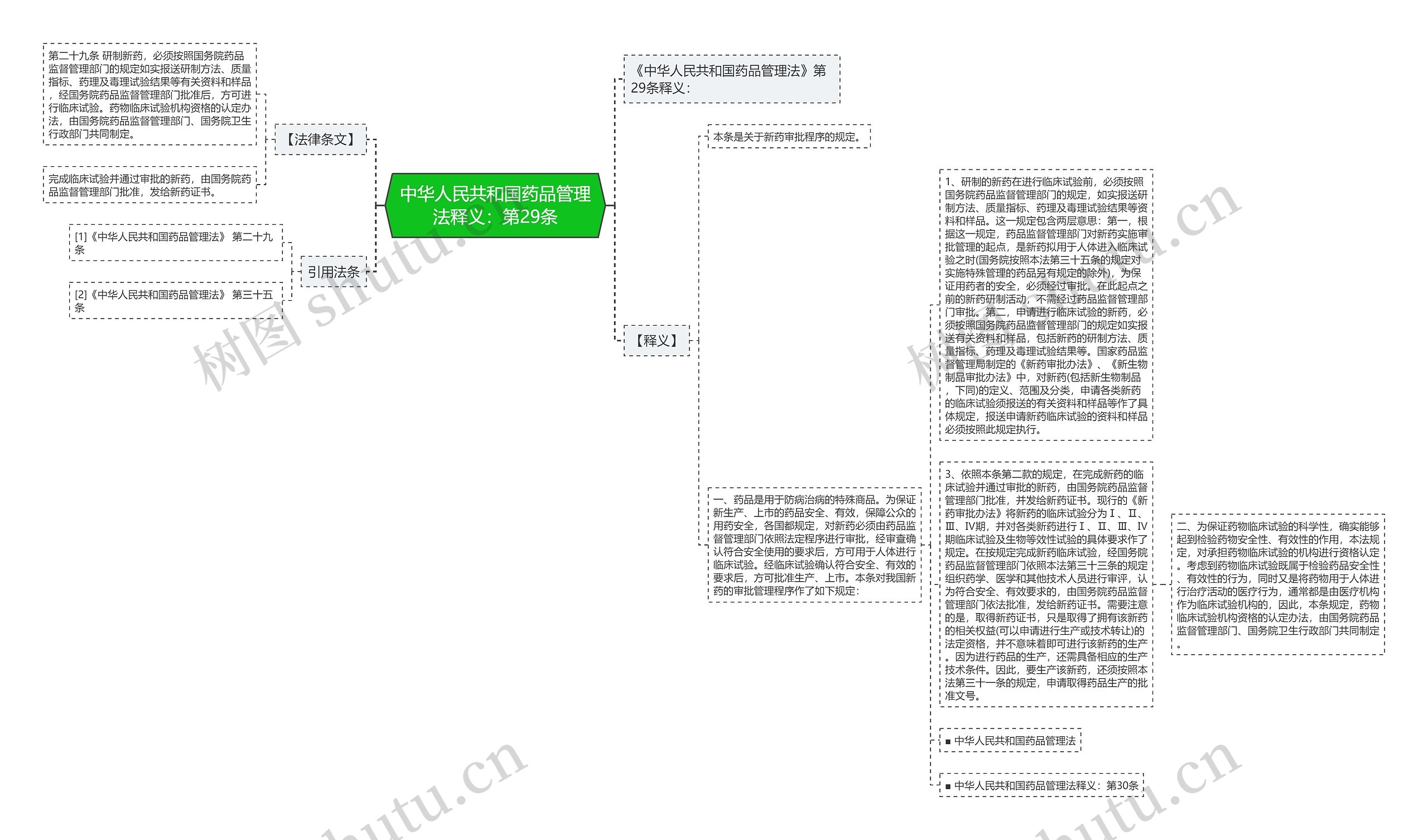 中华人民共和国药品管理法释义：第29条思维导图