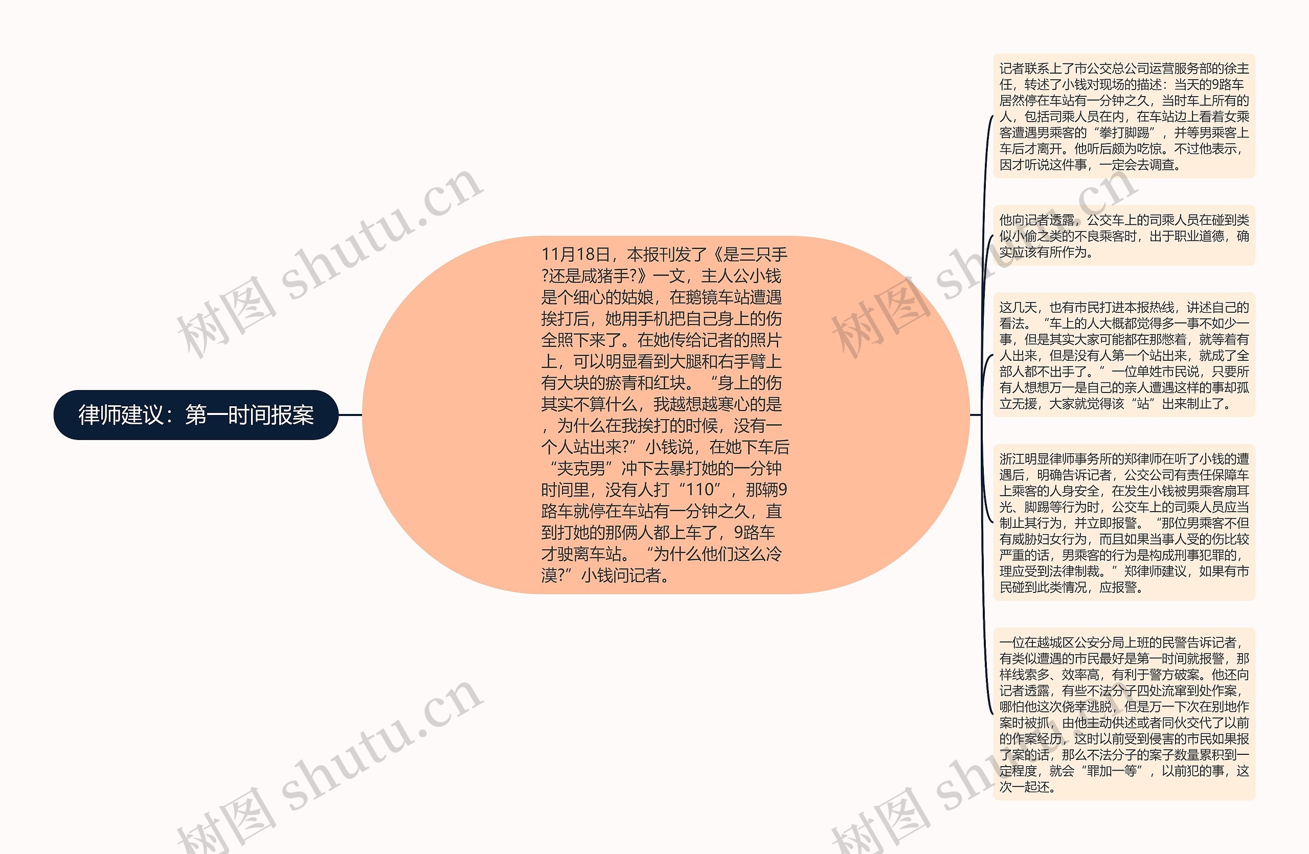 律师建议：第一时间报案思维导图