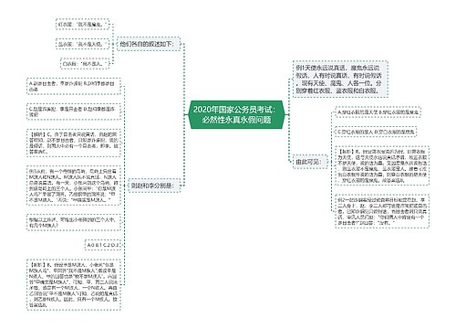 2020年国家公务员考试：必然性永真永假问题