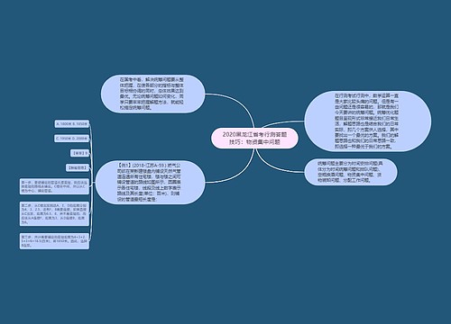 2020黑龙江省考行测答题技巧：物资集中问题