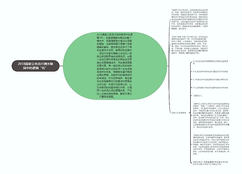 2018国家公务员行测关联词中的逻辑“坑”