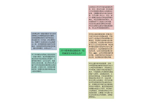 2019国考面试提前学：和同事发生冲突怎么办？