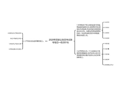 2020年国家公务员考试备考每日一练(0816)