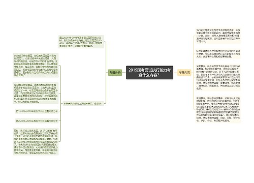 2019国考面试执行能力考查什么内容？