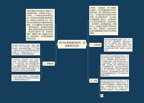 2019公务员面试技巧：女生着装与礼仪