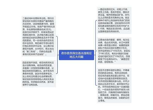 政协委员指出违法违规征地五大问题